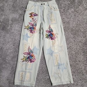 Paperlace Patchwork Patterned Pants Size M